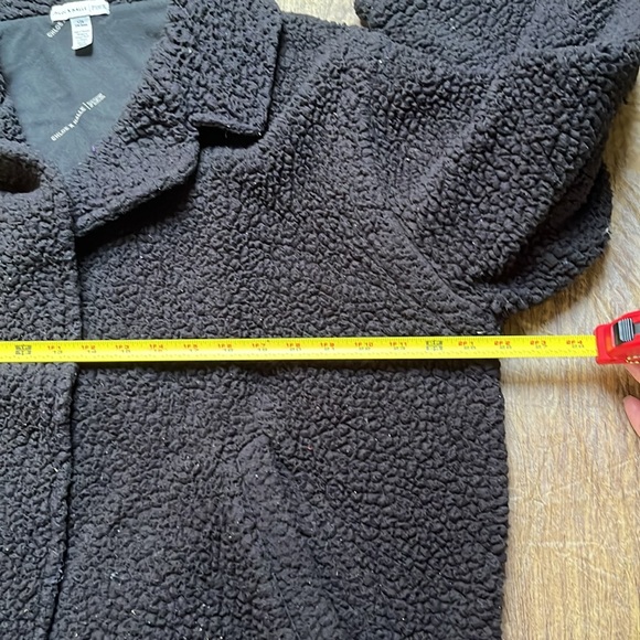 Pink Chloe x Halle Black Oversized Long Open Front Coat Size Large - Picture 15 of 17